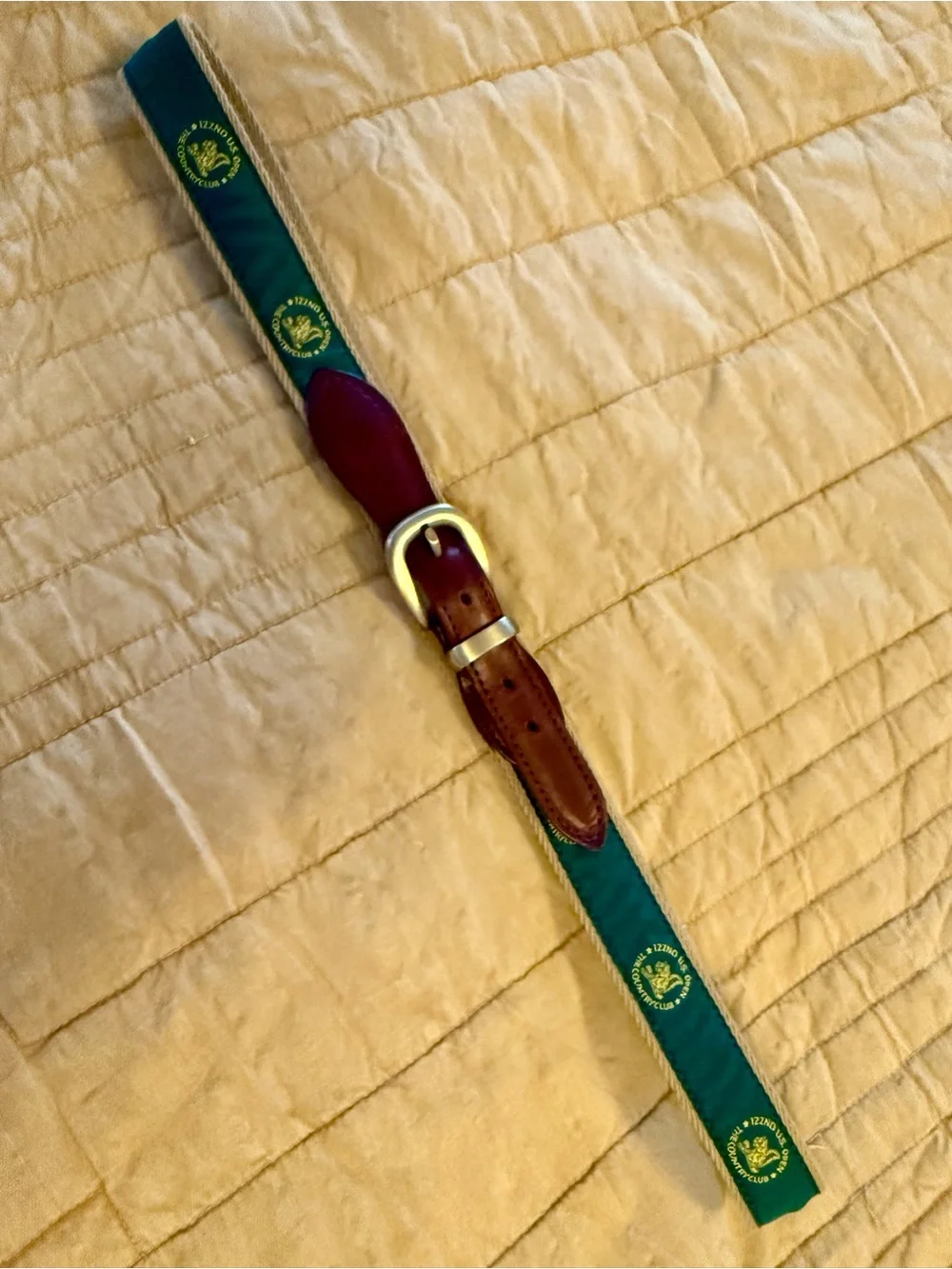 YRI 122nd U.S. Open at The Country Club Golf Belt Horween Chromexcel Leather
